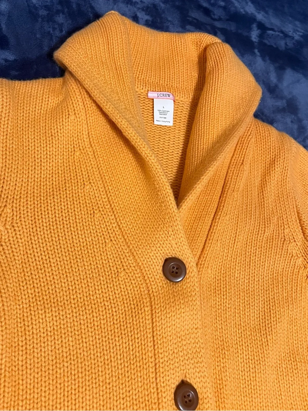 NWOT J.Crew 100% Cashmere Chunky Shawl Collar Cardigan Sweater - Men's Large